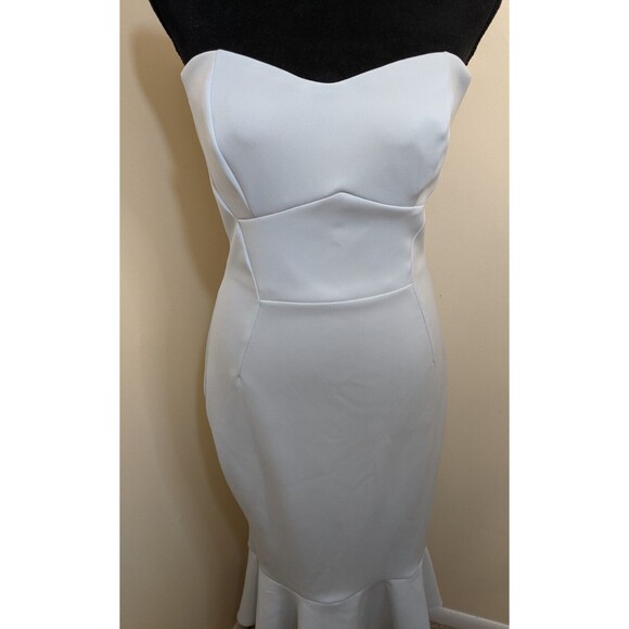 ASOS Midi Dress Strapless Sweetheart Neckline Mermaid Bridesmaid US Size 6 - Picture 11 of 14